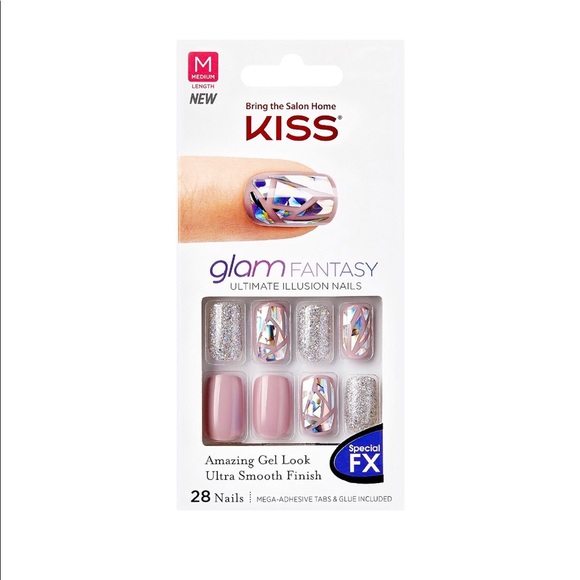 Dashing Diva Makeup Kiss Nails Glam Fantasy Fx Medium Length Kgf2